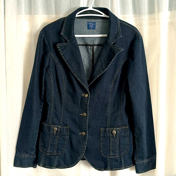 Jockey Jackets & Blazers - Jockey dark denim jacket, button down, two front pockets SIZE M